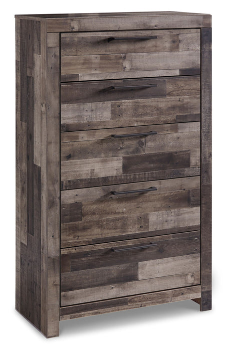 Derekson - Five Drawer Chest - Multi Gray Benchcraft®