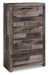 Derekson - Five Drawer Chest - Multi Gray Benchcraft®