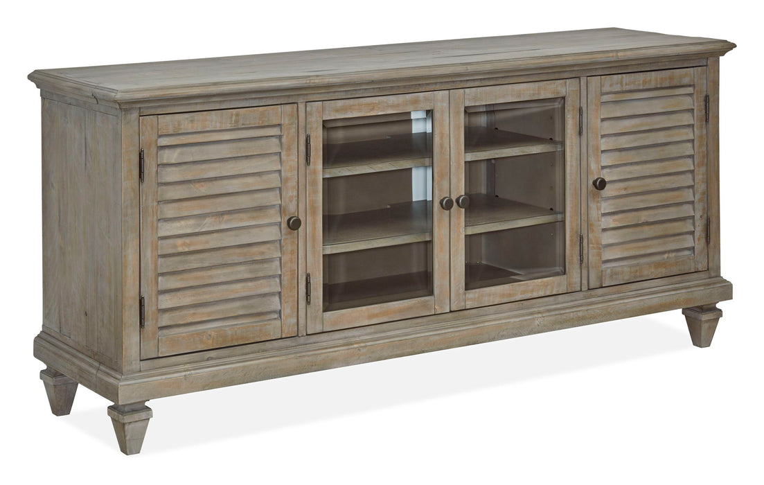Calistoga - Rustic Entertainment Console - Dovetail Gray Magnussen Furniture