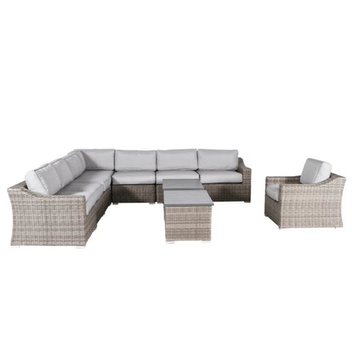 Outdoor Seating Group For 7 With Cushions - Gray Mix LSI Patio Furniture