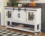 Valebeck - Dining Room Server - White / Brown Signature Design by Ashley®