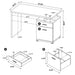 2 Drawer Reversible Office Desk With Modular Design Furniture Max