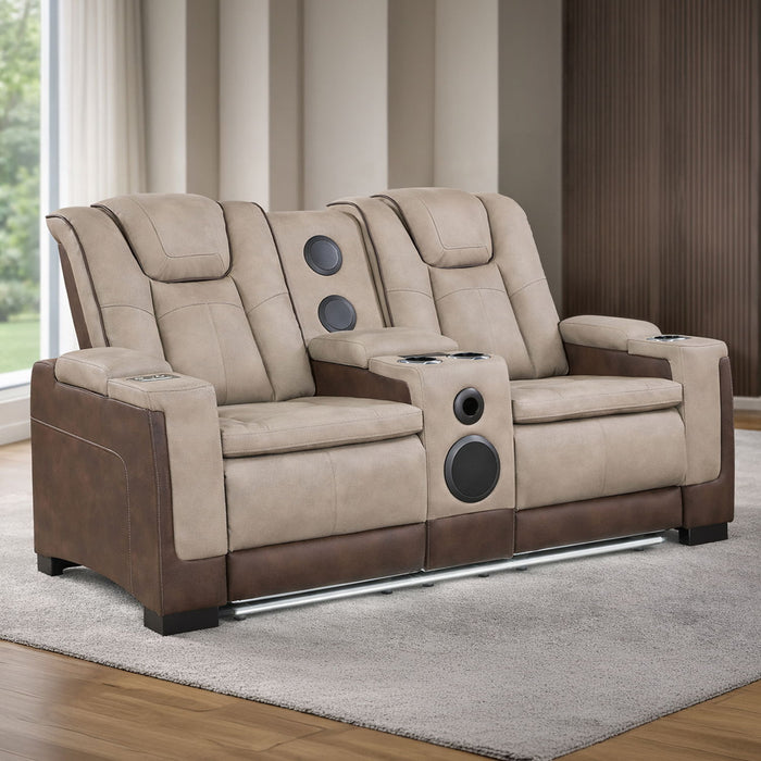 Bruno - Power Reclining Loveseat With Bluetooth Speakers Matrix Furniture Group