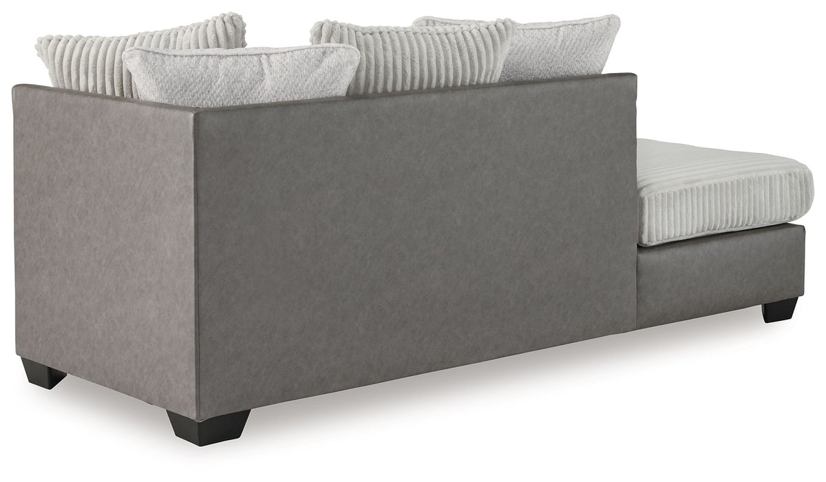 Clairette Court - Laf Corner Chaise - Alloy Benchcraft®