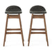Contemporary Bar Stool With Stylish Seat And Small Backrest Noble House