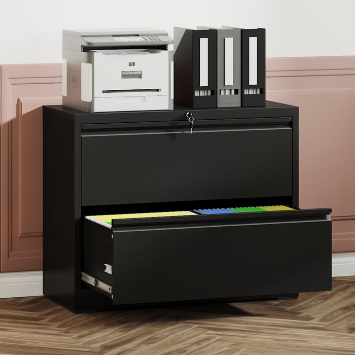 Lateral File Cabinet, Heavy Duty Filing Holds Letter/Legal/A4 Files Home Essentials