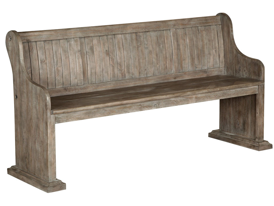 Tinley Park - Bench With Back - Dove Tail Gray Magnussen Furniture