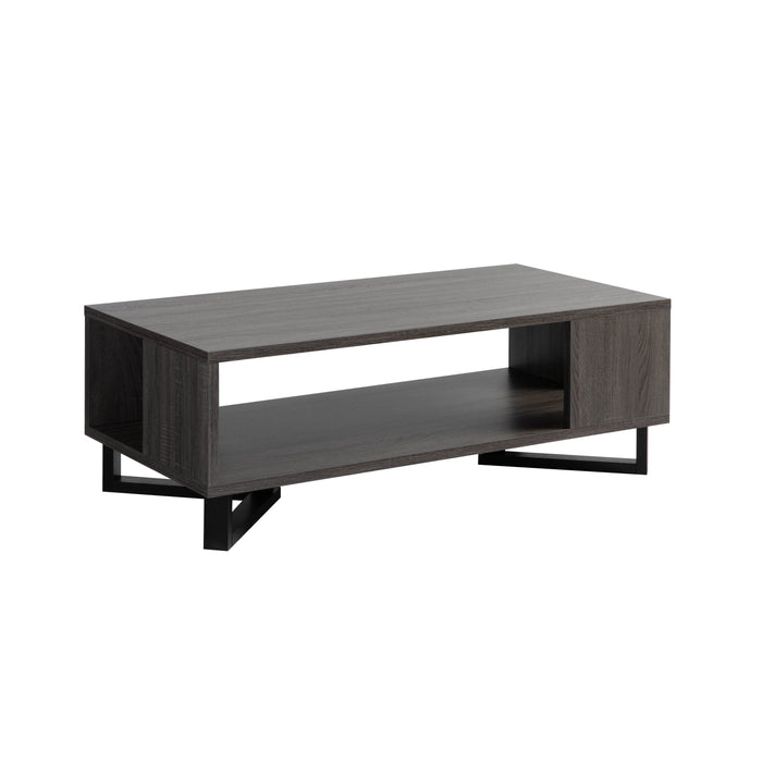 ID USA 223052CT Coffee Table - Distressed Grey & Black