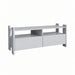 TV Stand For TVs Up To 55" With Open Shelves And 2 Drawers - White Home Essentials