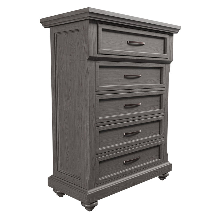 1 Piece Chest With Unique Legs - Antique Gray Home Essentials
