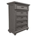 1 Piece Chest With Unique Legs - Antique Gray Home Essentials