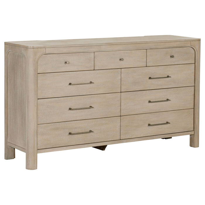 Flores - 9 Drawer Dresser - Mango Color Furniture Max