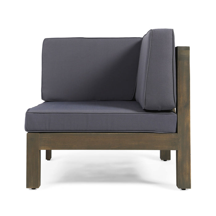 Brava - X Back 2 Seater Sectional Loveseat With Coffee Table Noble House