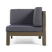 Brava - X Back 2 Seater Sectional Loveseat With Coffee Table Noble House