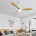 Ceiling Fan With 6 Speed Remote Control And 3Cct LED Light - White Daily Nest