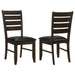 Padded Seat Side Chairs With Tapered Slats (Set of 2) Furniture Max
