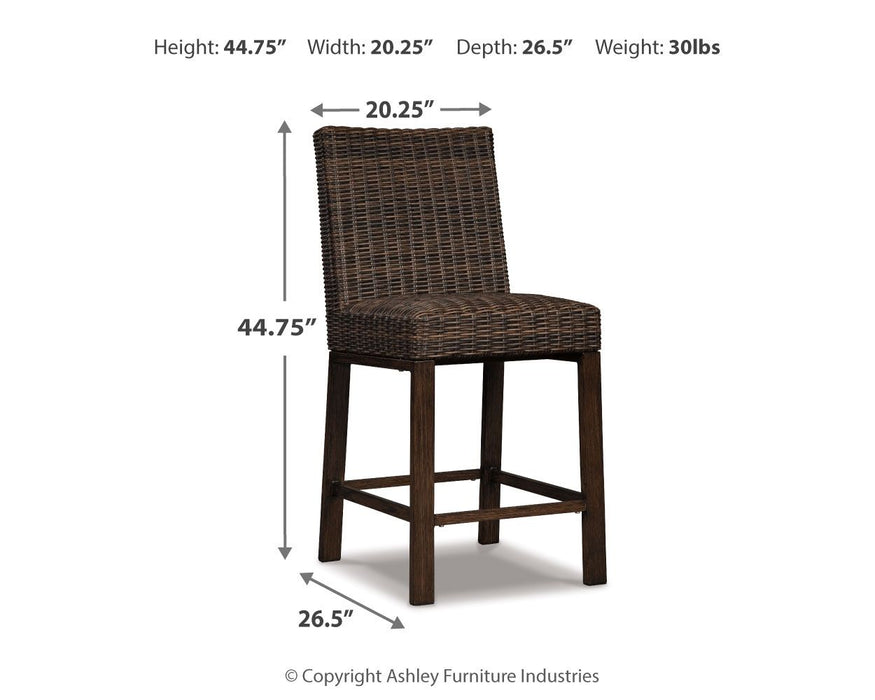 Paradise Trail - Barstool (Set of 2) - Medium Brown Signature Design by Ashley®