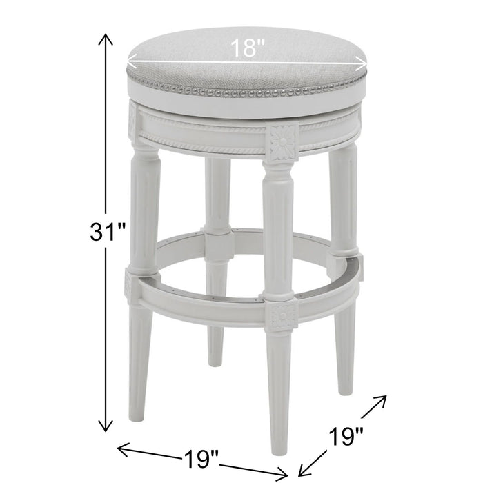 Rustic Elegance Backless Swivel Stool Home Essentials