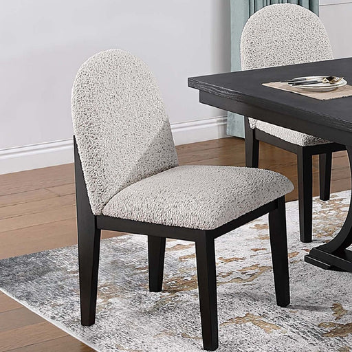 Dining Upholstered Side Chair (Set of 2) - Black / White Home Essentials