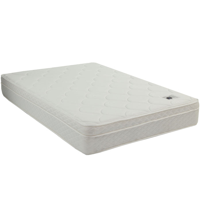 9" Size Bed Mattress With Bonnell Coil Inner Spring And 2.5" Euro Top Foam + Spring Material - White - Full Home Essentials
