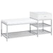 Yesler - 1 Drawer Storage Bench - Glossy White Furniture Max