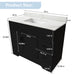 Bathroom Vanity Set, Fluted Cabinet, Soft Close Doors, Single Faucet Hole, Sink Included - Black Home Essentials