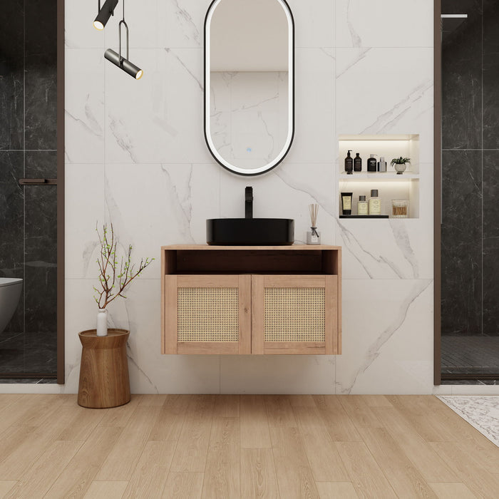 Bathroom Vanity & Art Sink, 2 Soft Close Doors, Float Mounting Design Home Essentials