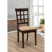 Lattice Back Dining Chair (Set of 2) - Brown Furniture Max