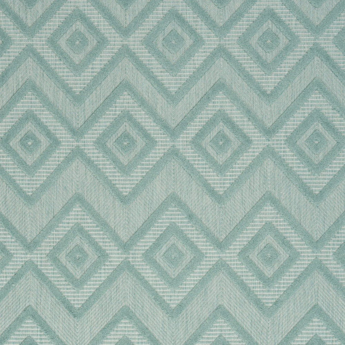 4' X 6' Argyle Indoor / Outdoor Area Rug - Aqua / Teal