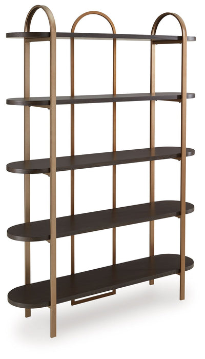 Brentmour - Bookcase - Brown / Gold Finish Signature Design by Ashley®