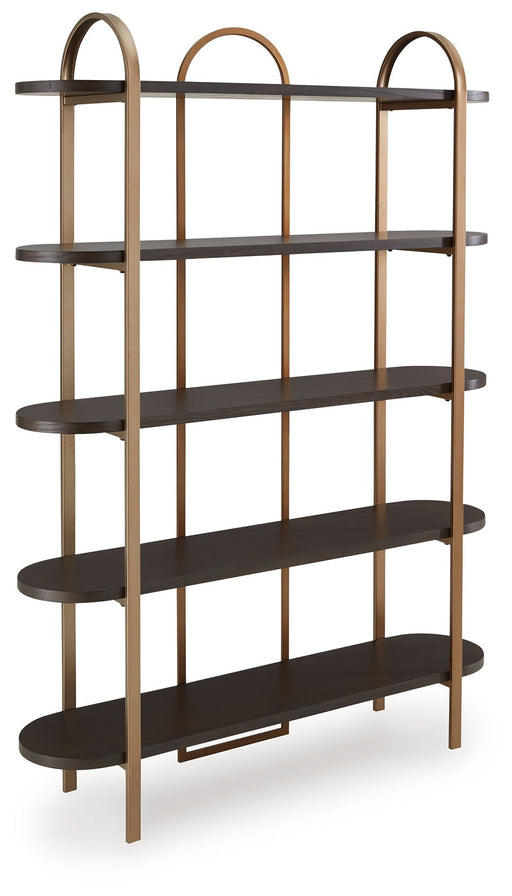 Brentmour - Bookcase - Brown / Gold Finish Signature Design by Ashley®