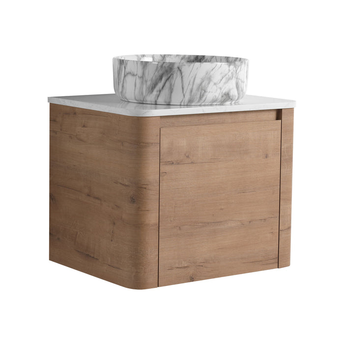 Wall Mounted Bathroom Vanity With Art Sink & 1 Soft Close Door Home Essentials