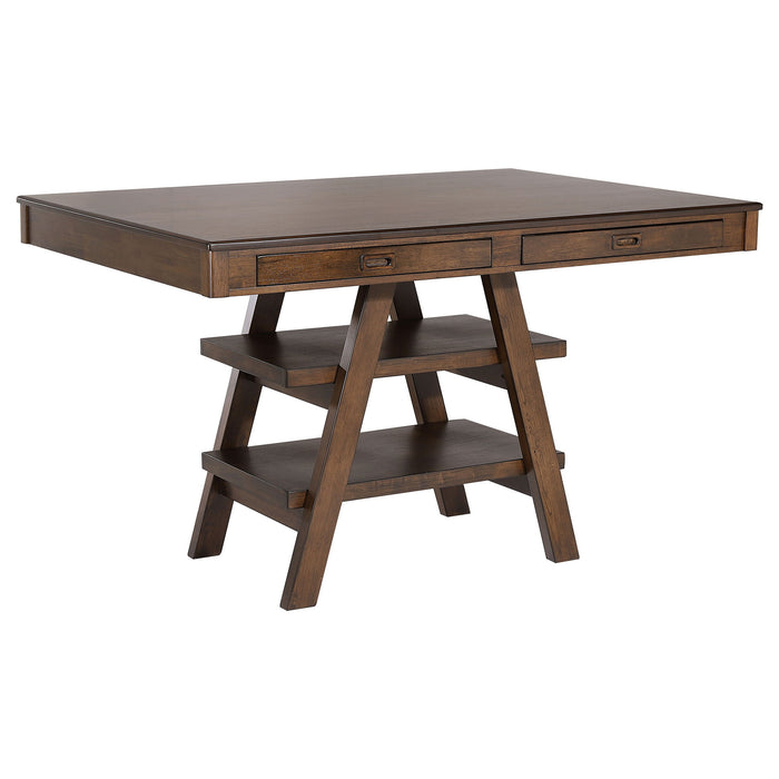 Ferrara - 5 Piece Counter Height Dining Set With Chairs - Walnut Furniture Max