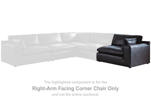 Emilia - RAF Corner Chair - Black Signature Design by Ashley®