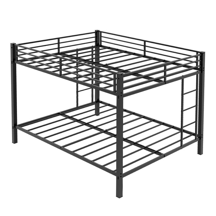 Bunk Bed For Kids, Convertible Frame With Ladders & Guardrail Home Essentials