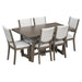 Rectangular Extendable Dining Table Set With 6 Upholstered Chairs Hearth and Haven