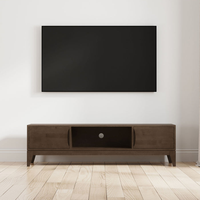 Harper - Low TV Media Stand - Walnut Brown Simpli-Home