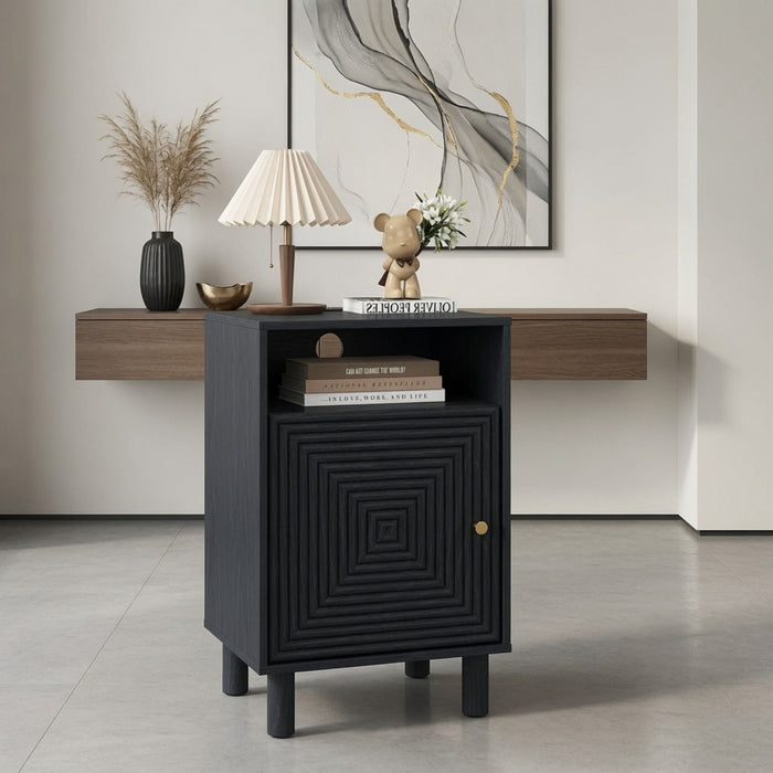 Nightstand With Charging Station & Storage Home Essentials