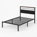 Platform Bed Frame With Charging Station & Headboard Storage Home Essentials