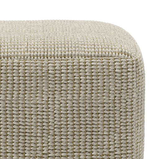 Zelma - Square Woven Outdoor / Indoor Pouf - Cream / Natural Simpli-Home
