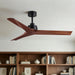 Ceiling Fan Without Light, DC Motor, No Light, Quiet Reversible Ceiling Fan For Living Room - Black Daily Nest
