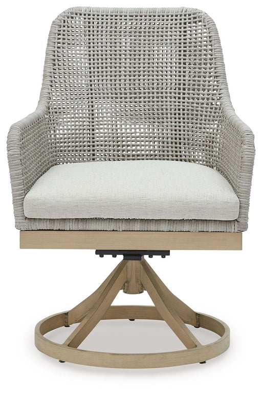 Seton Creek - Swivel Chair With Cushion (Set of 2) - Gray Signature Design by Ashley®