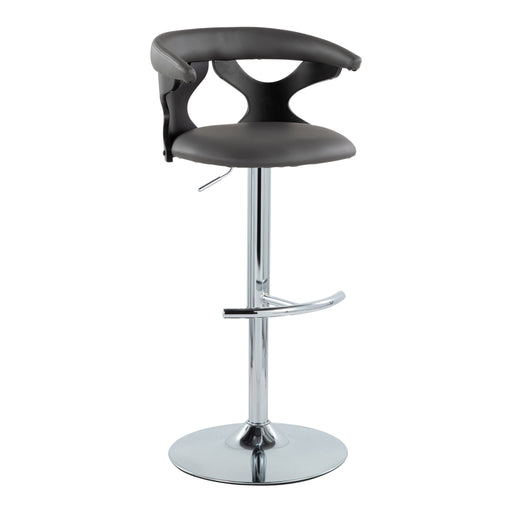 Gardenia - Contemporary Adjustable Barstool & Swivel, Rounded T Footrest (Set of 2) Lumi Source