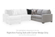 Lakepoint - RAF Sofa With Corner Wedge - Nickel Benchcraft®