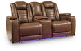 Gruaro - Power Reclining Loveseat With Console / Adjustable Headrest - Amber Signature Design by Ashley®