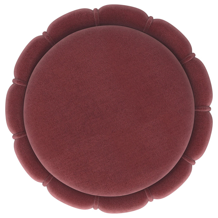 Inez - Round Upholstered Ottoman Furniture Max