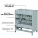 Modern Bathroom Vanity Base Only With Doors And Drawer Hearth and Haven