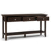 Acadian - Wide Console Sofa Table - Brunette Brown Simpli-Home