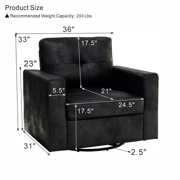 360 Degree Rotation Single Sofa Chair For Living Room Home Essentials