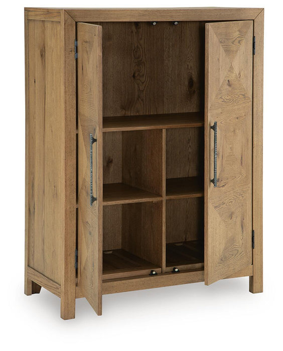Clayburns - Bar Cabinet - Light Brown Signature Design by Ashley®